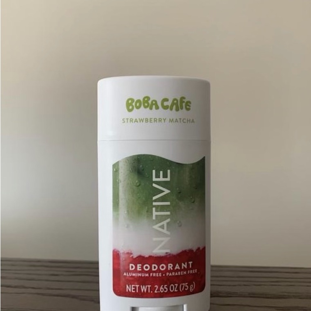Native Deodorant Stick - White with Green and Red Label (Strawberry Matcha)